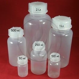 PP Şişe, Sızdırmaz Kapak, Geniş Boyunlu, 100 ml