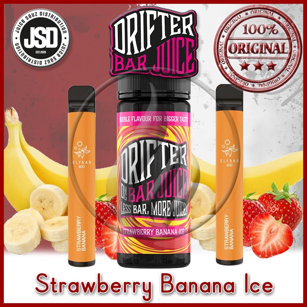 Vampire VapeDrifter Bar - Strawberry Banana IceJSD - Strawberry Banana Ice 10 ml