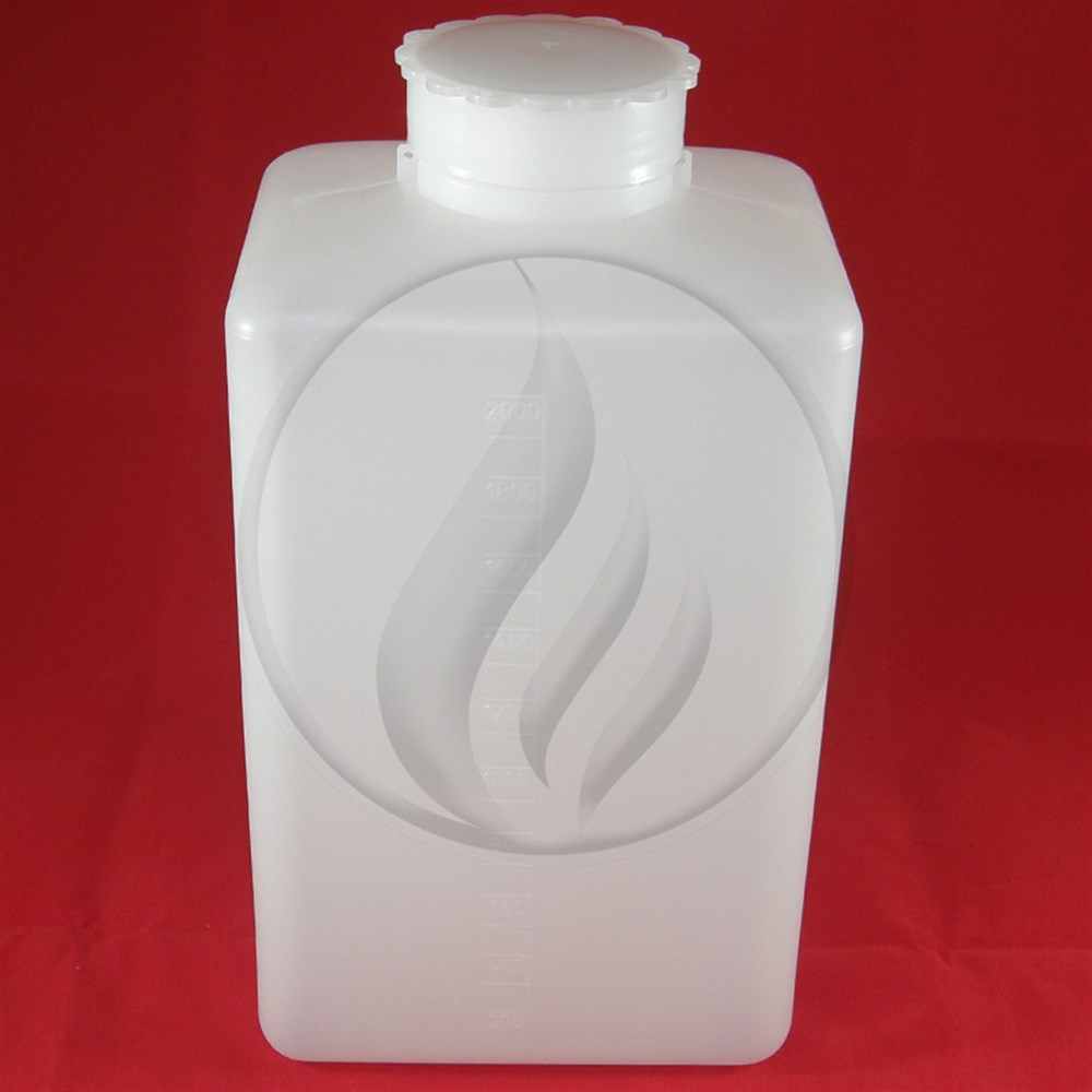 HDPE Şişe, Kare, Taksimatlı, Contalı Kapak, 2000 ml