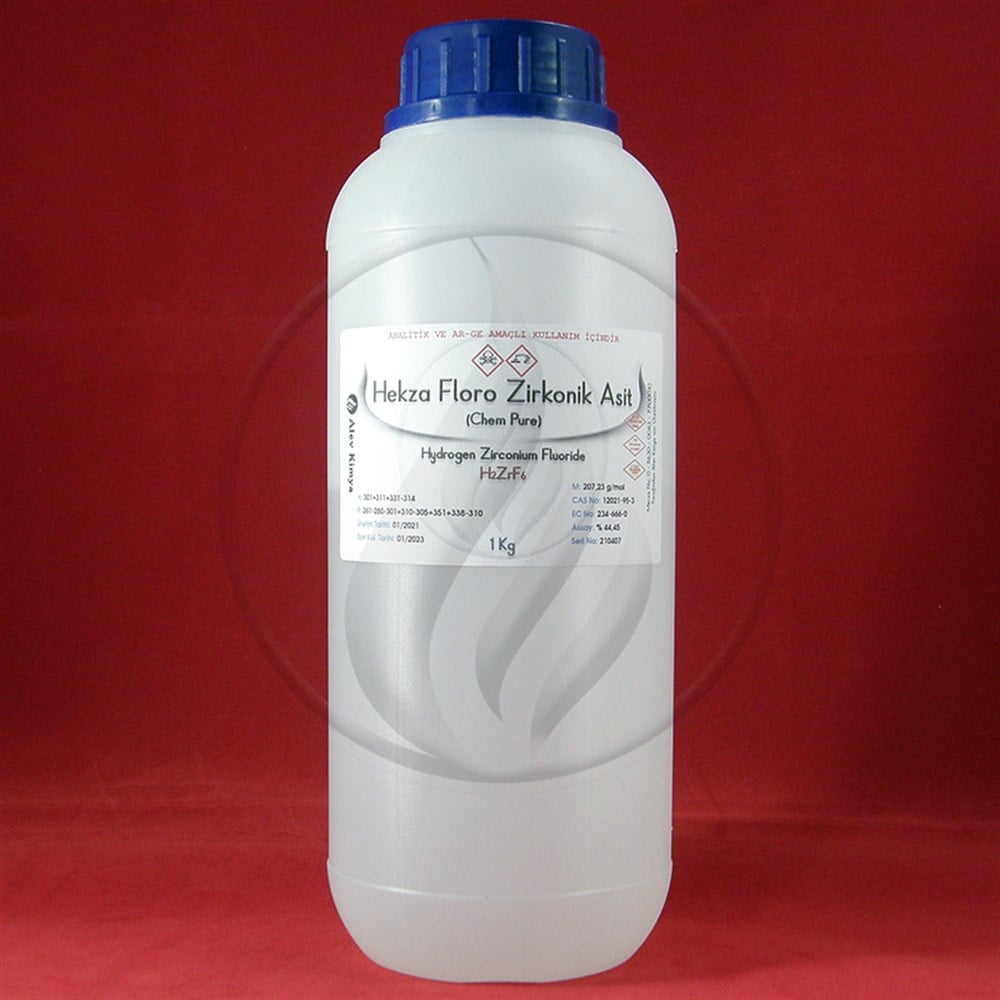 Alev KimyaHekza Floro Zirkonik Asit (Hexafluoro Zirconic Acid) [12021-95-3]AKHFZA