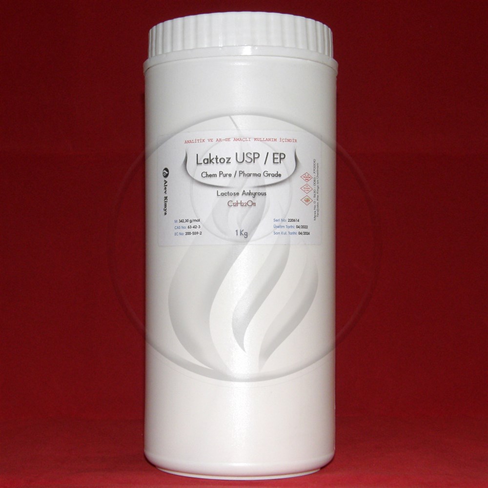 Alev KimyaLaktoz (Susuz) Lactose Anhydrous USP/EP Pharma Grade [63-42-3]AKLKT-01CP