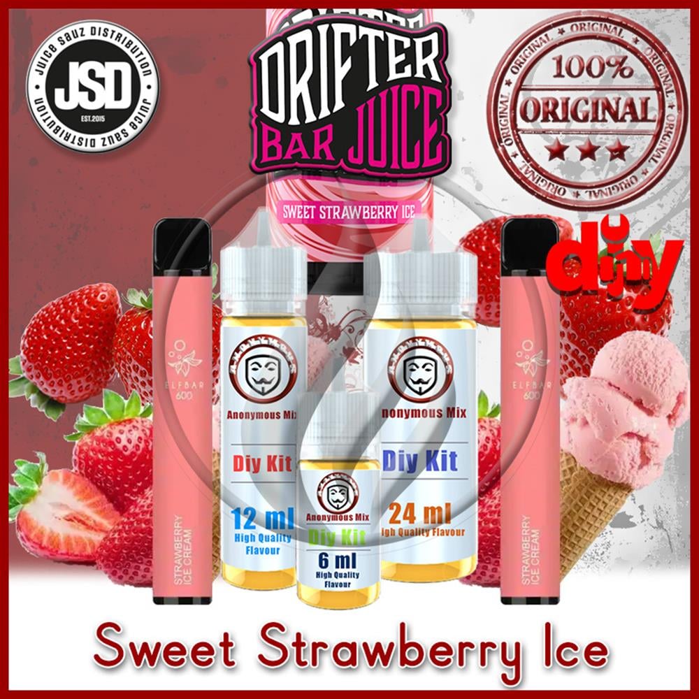 Drifter BarSweet Strawberry Ice Diy Kit - Drifter BarJSD - Sweet Strawberry Ice Diy Kit 6 ml