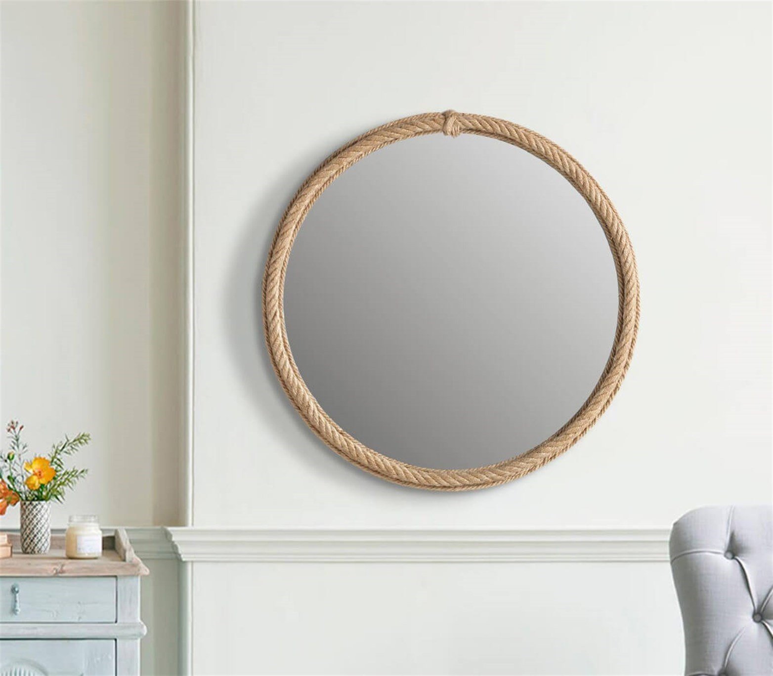 Tekli Jut Halatlı Ayna 6