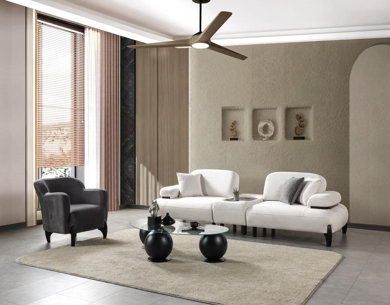 Coco Üçlü Koltuk Ara Modüllü (Poli)