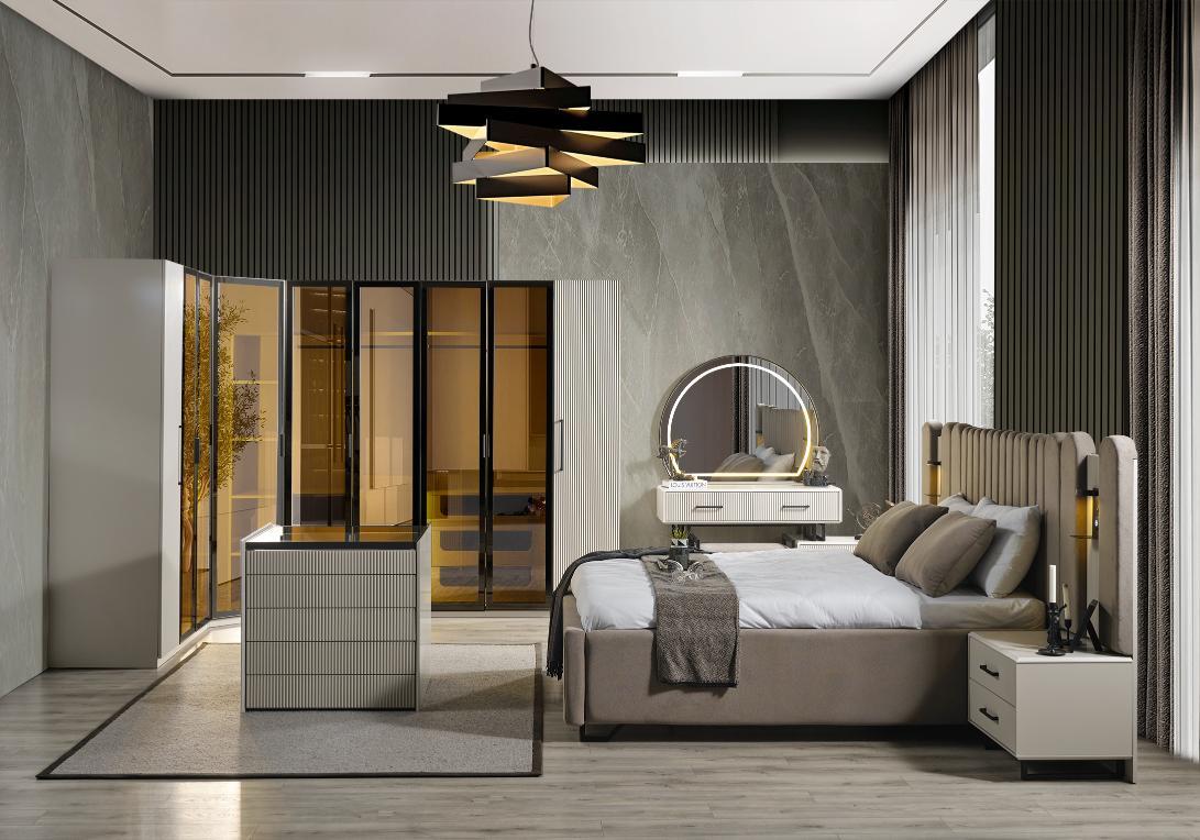 Dekorbizden Black Line Giyinme Odası Dolap