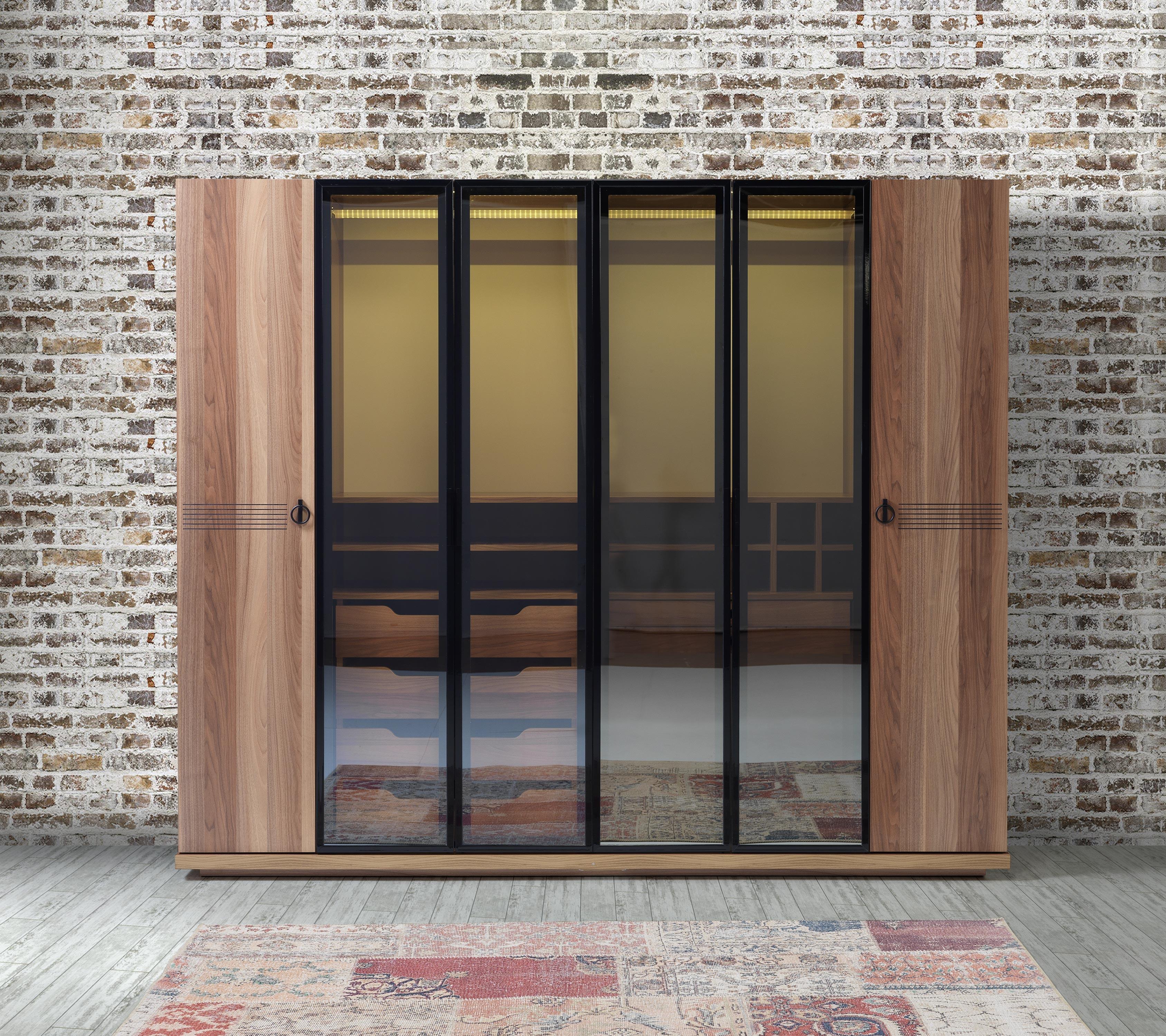 Dekorbizden Söğüt Yatak Odası Gardırop (6 Kapılı)