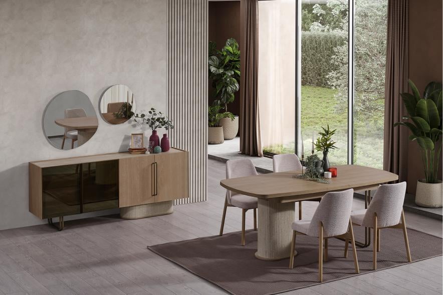 Dekorbizden Tual Yemek Odası Takımı 