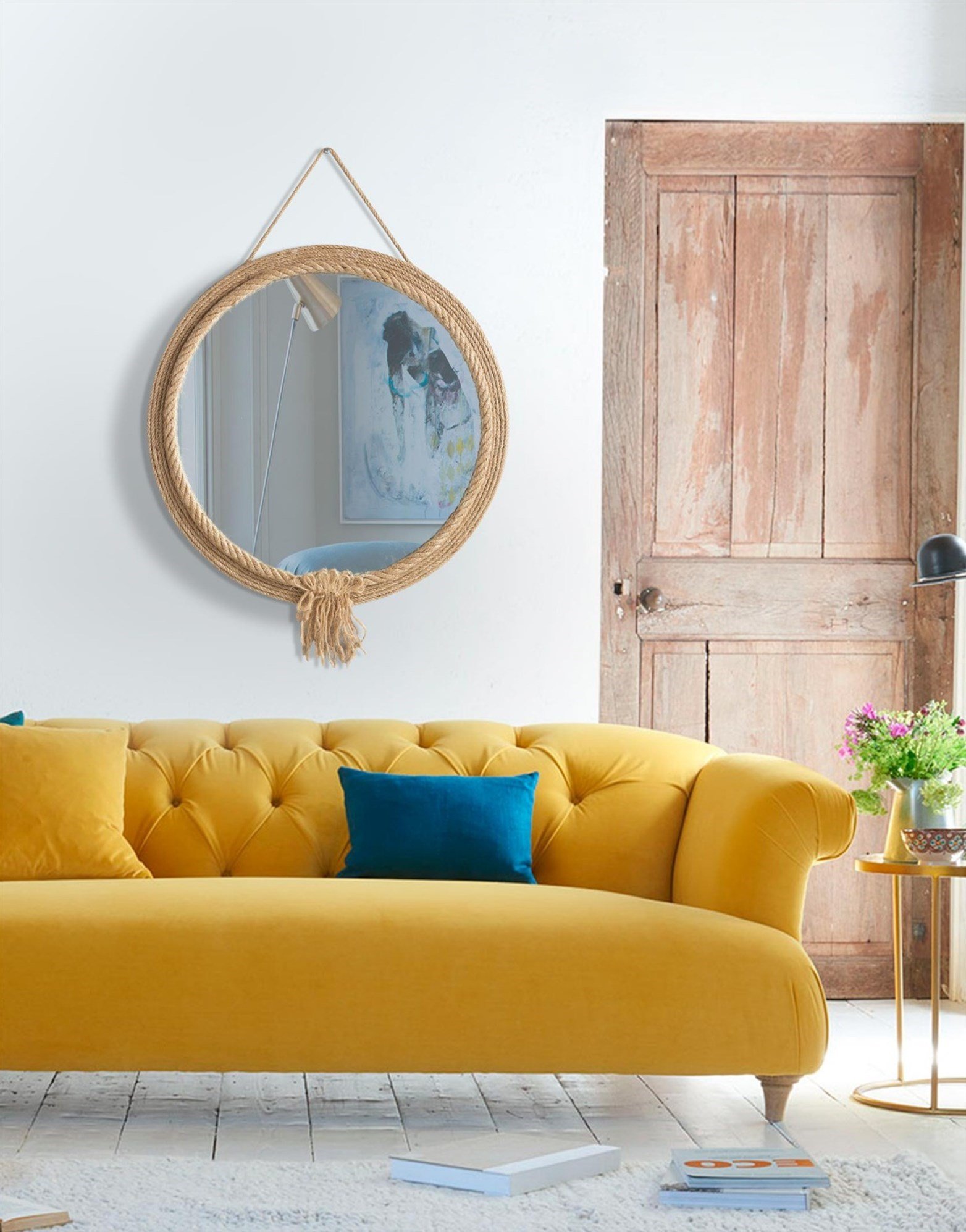 Kalın Jut Halat Ayna 2