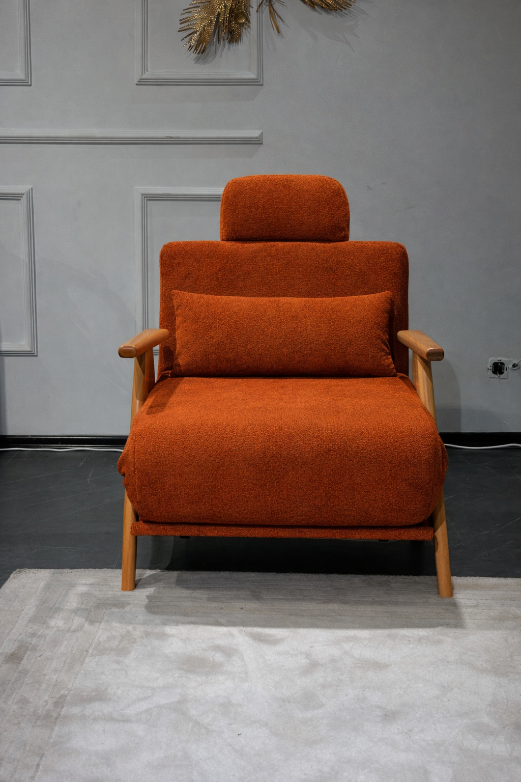 Medi Katlanır Yataklı Berjer ( Kiremit )