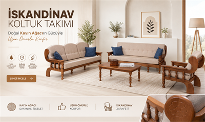 Dekorbizden İskandinav İstanbul K1 Koltuk Takımı