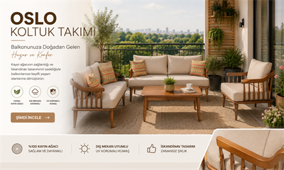 İskandinav Minyatür Gri Koltuk Takımı
