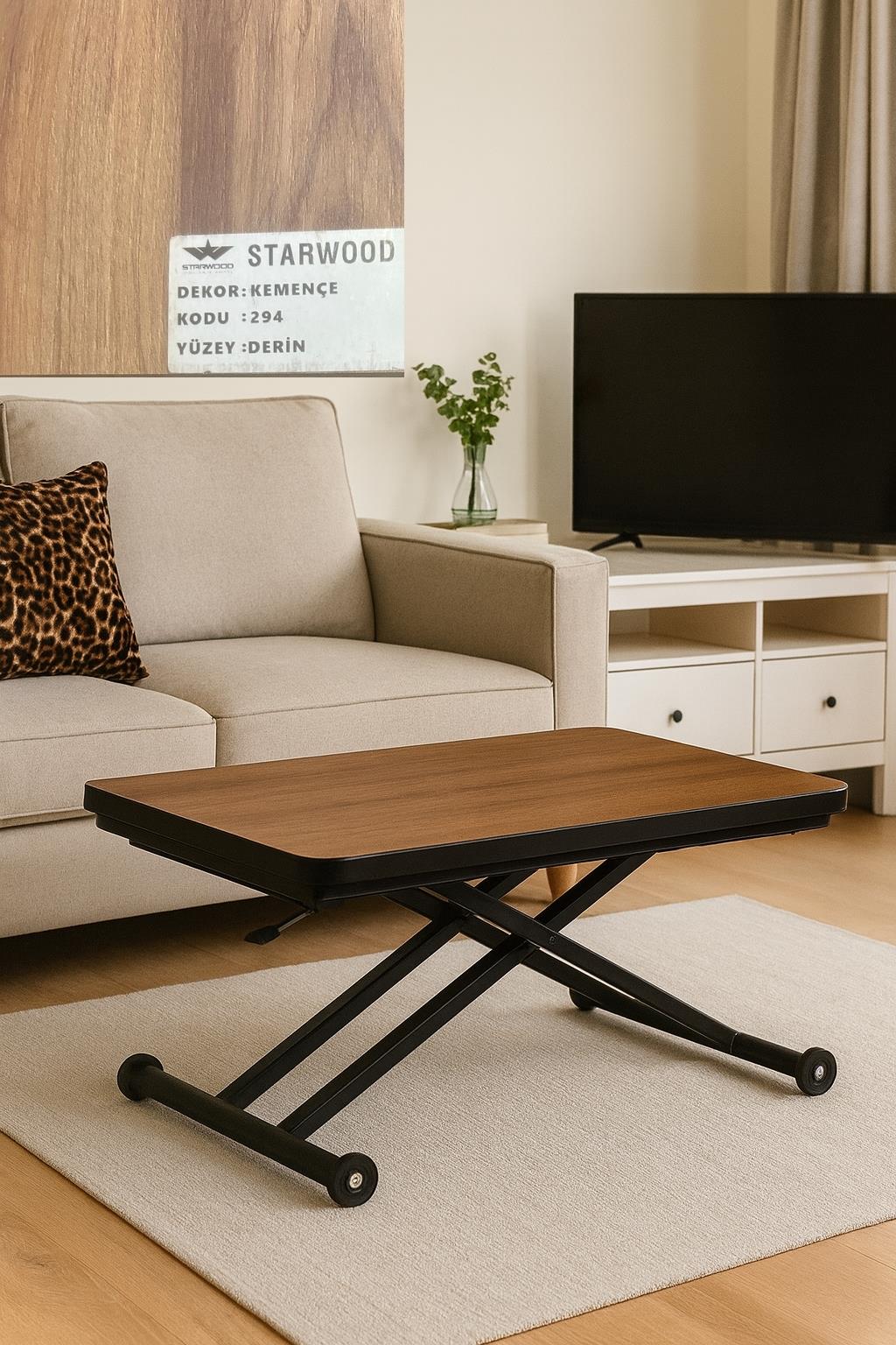  Anonim Akıllı Orta Sehpa Ceviz Radüs