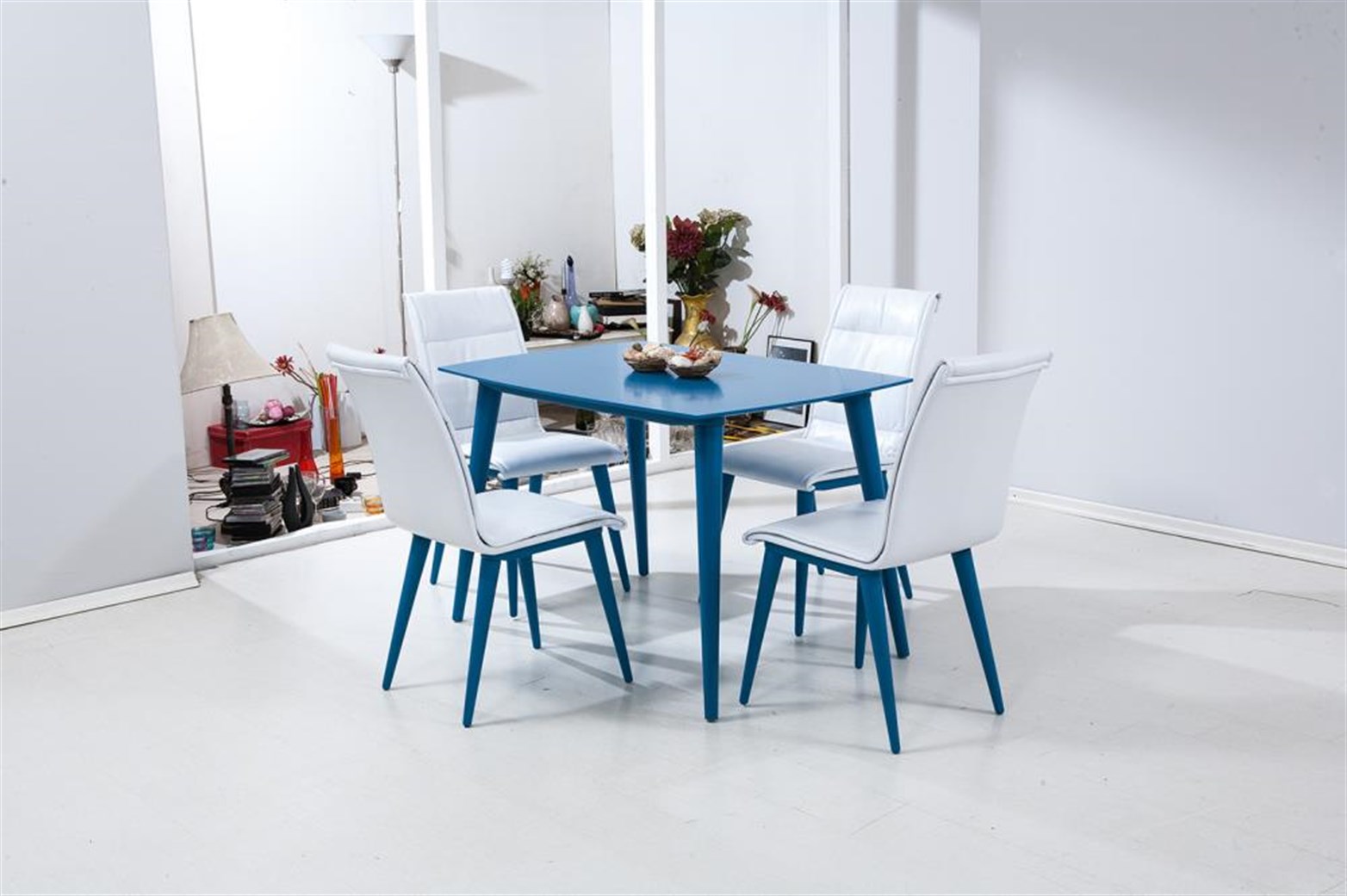Alfa Mavi Mutfak Masası - Dekorbizden