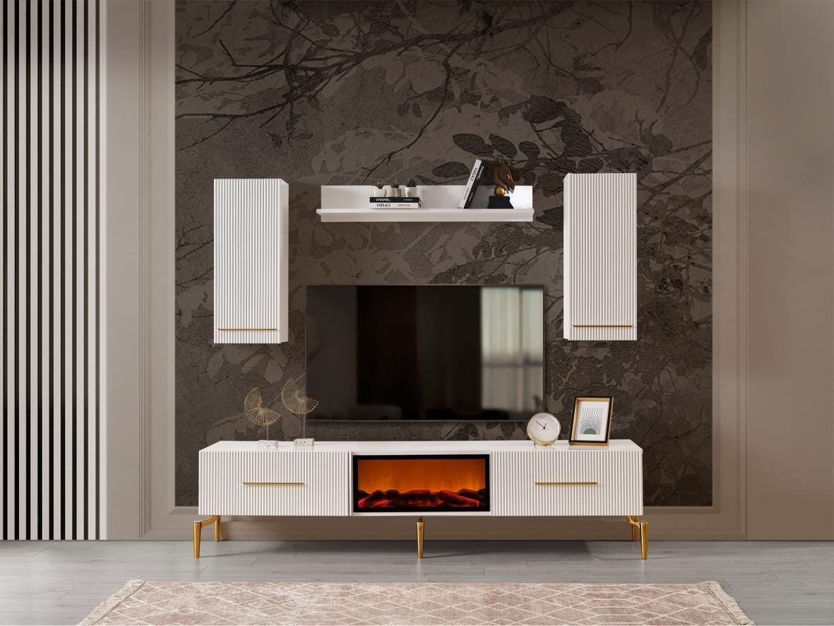 Dekorbizden Beykoz Tv Ünitesi Şömineli