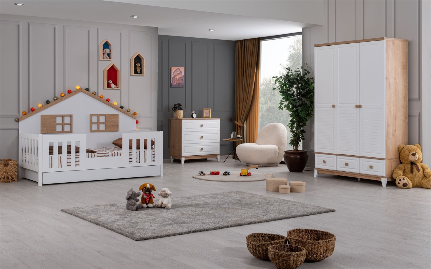 Dekorbizden Fethiye Meşe Çocuk Odası Takımı