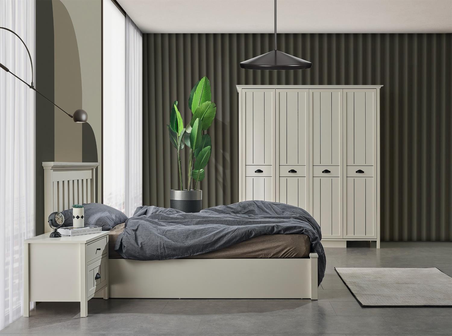 Dekorbizden Gize Genç Odası 4 Kapılı Dolap