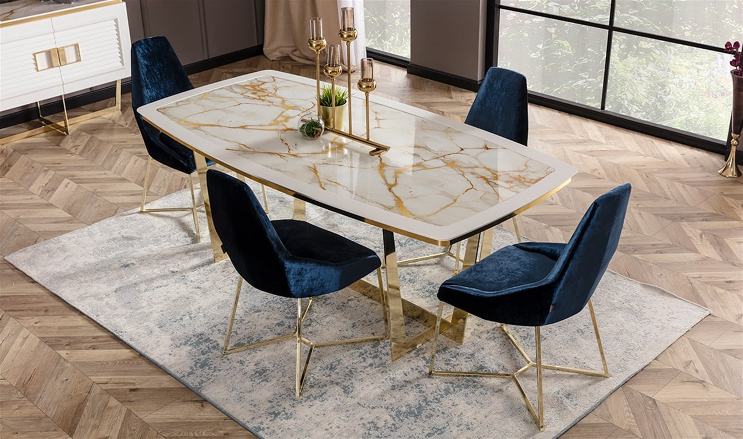 Dekorbizden Gloria Yemek Odası Takımı