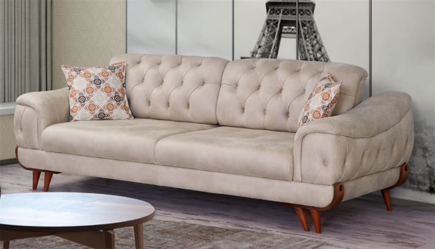 Dekorbizden Kudüs Üçlü Koltuk