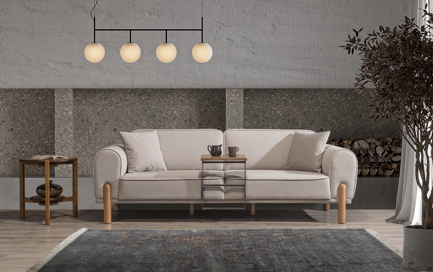 Dekorbizden Lotus Üçlü Koltuk 