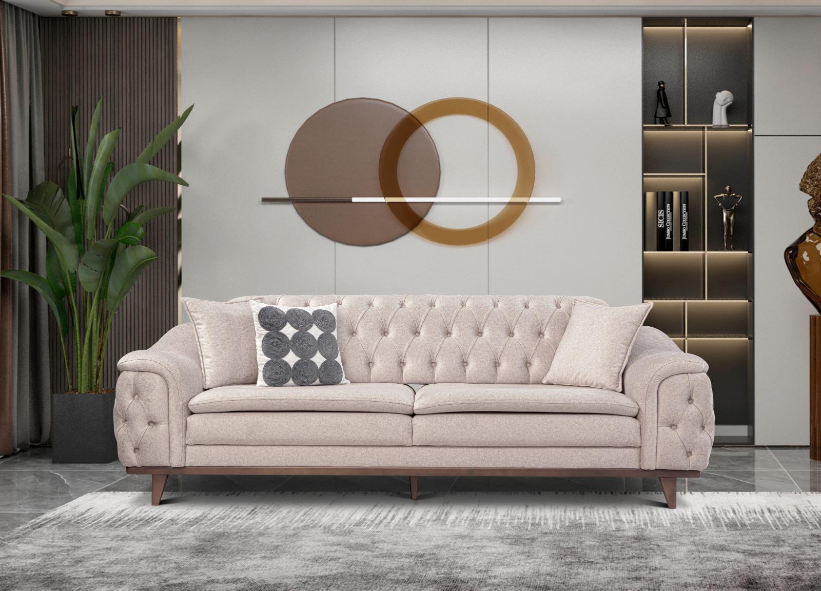 Dekorbizden Mahur Üçlü Koltuk