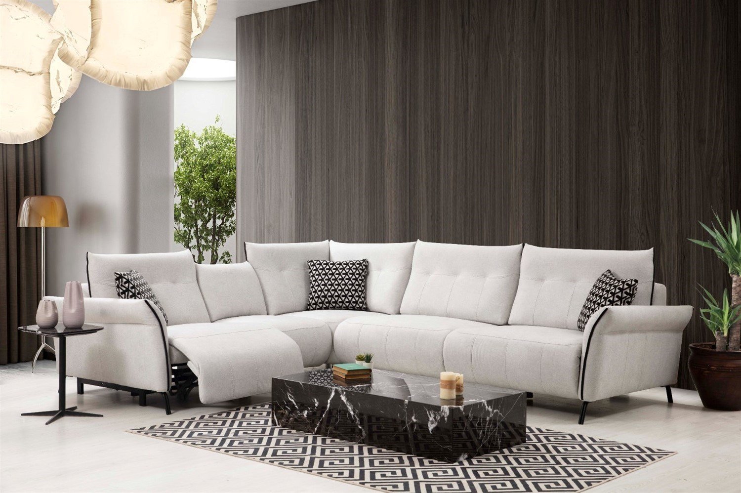 Dekorbizden Mozart Köşe Koltuk Takımı Ses Sistemli