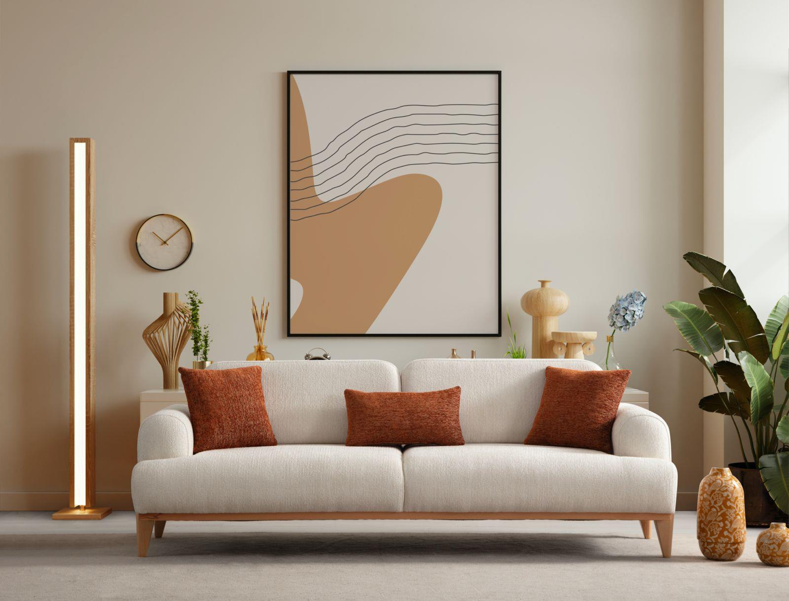 Dekorbizden Poli Üçlü Koltuk 