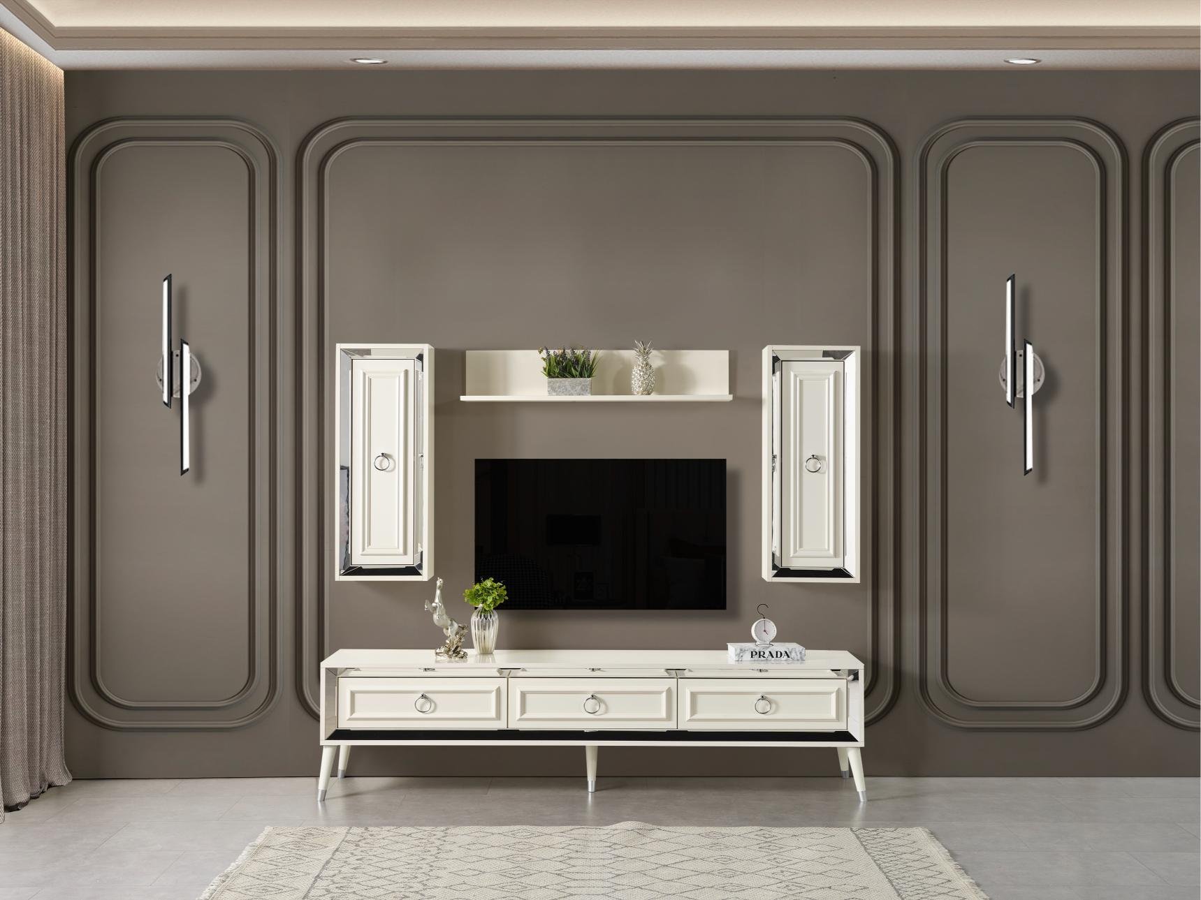 Dekorbizden Rosa Gümüş Tv Ünitesi