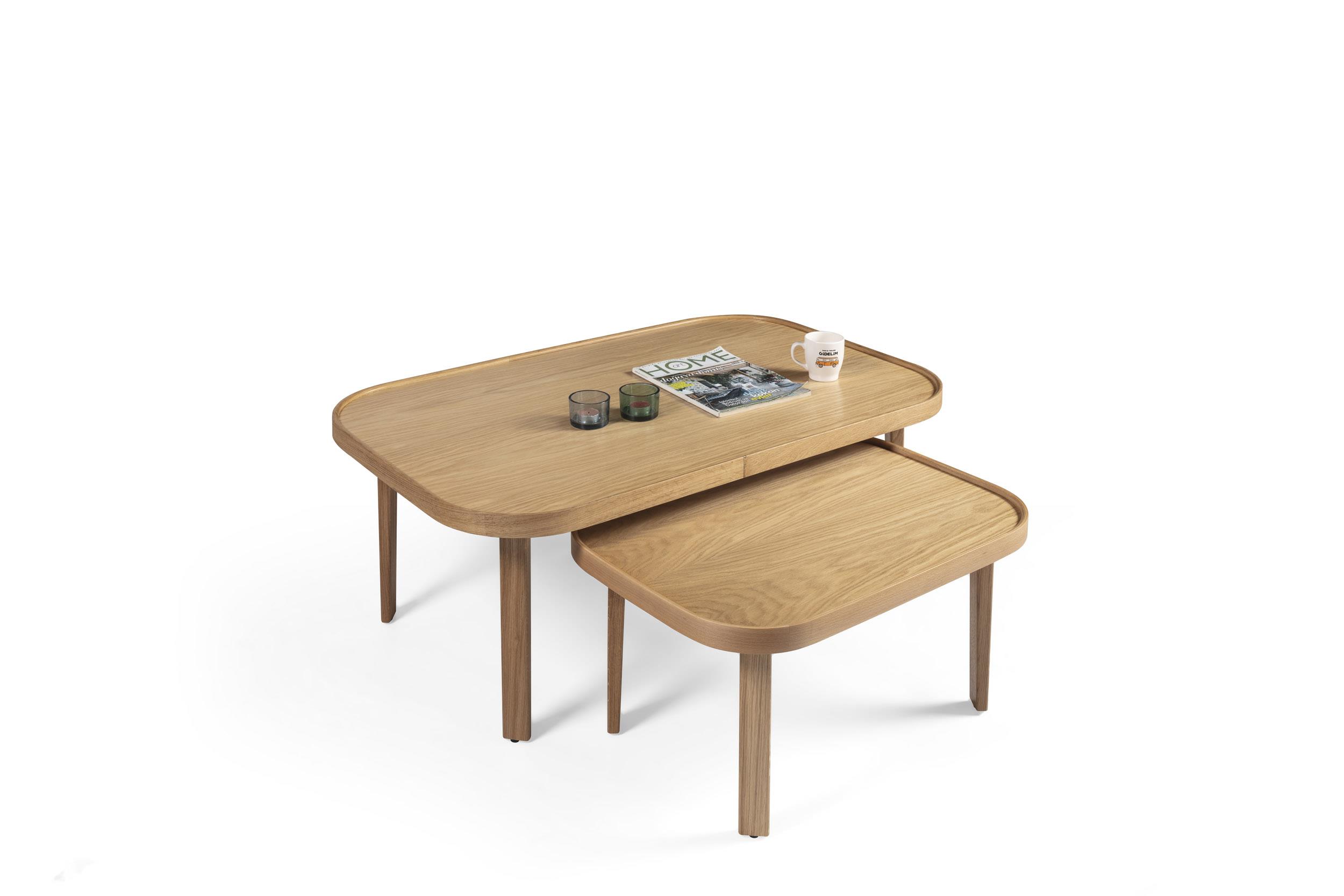 Dekorbizden Verona Orta Sehpa Seti Ceviz 6018