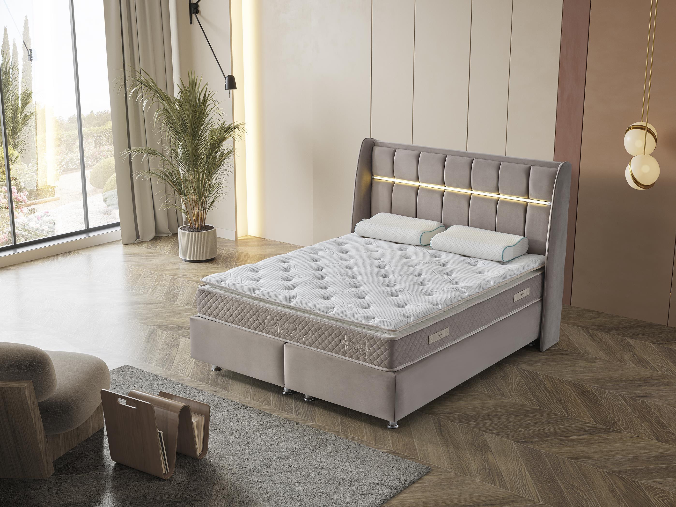 Dekorbizden Vital Set Ledli (Baza+Başlık+Yatak)
