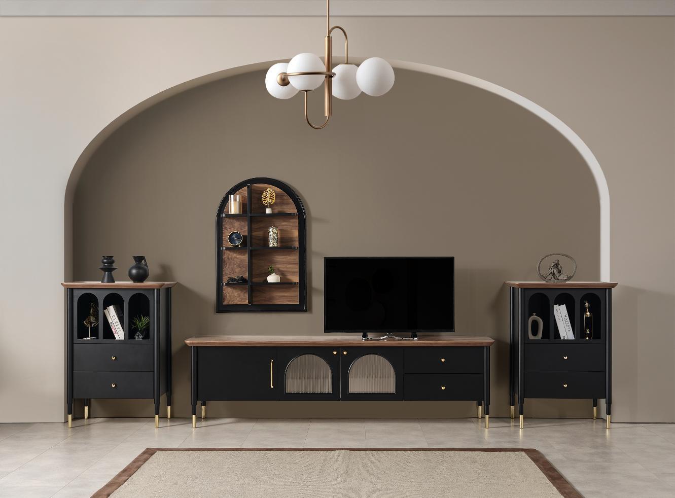 Dekorbizden Yıldız Tv Ünitesi (Siyah)