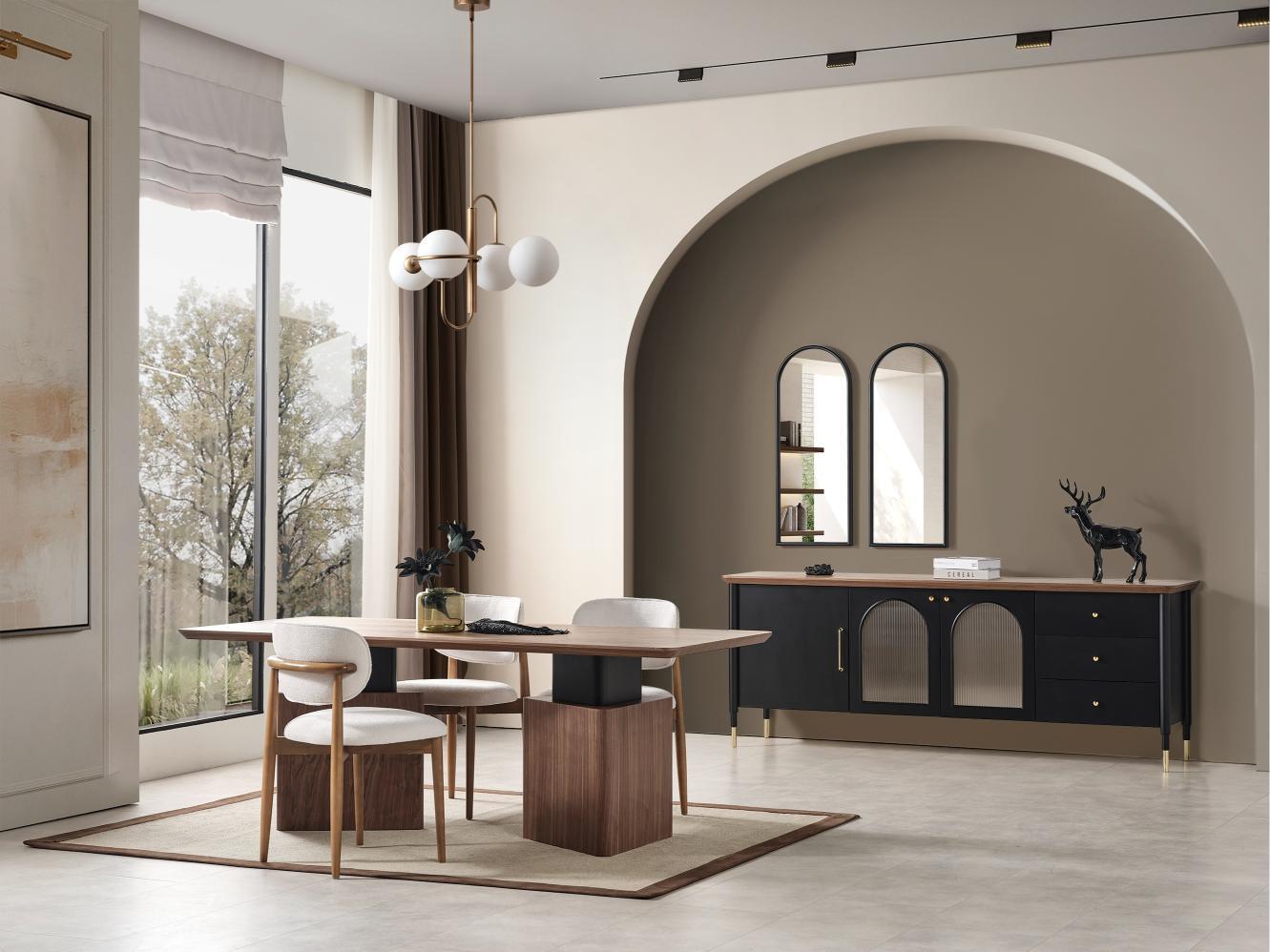 Dekorbizden Yıldız Yemek Odası Takımı (Siyah)