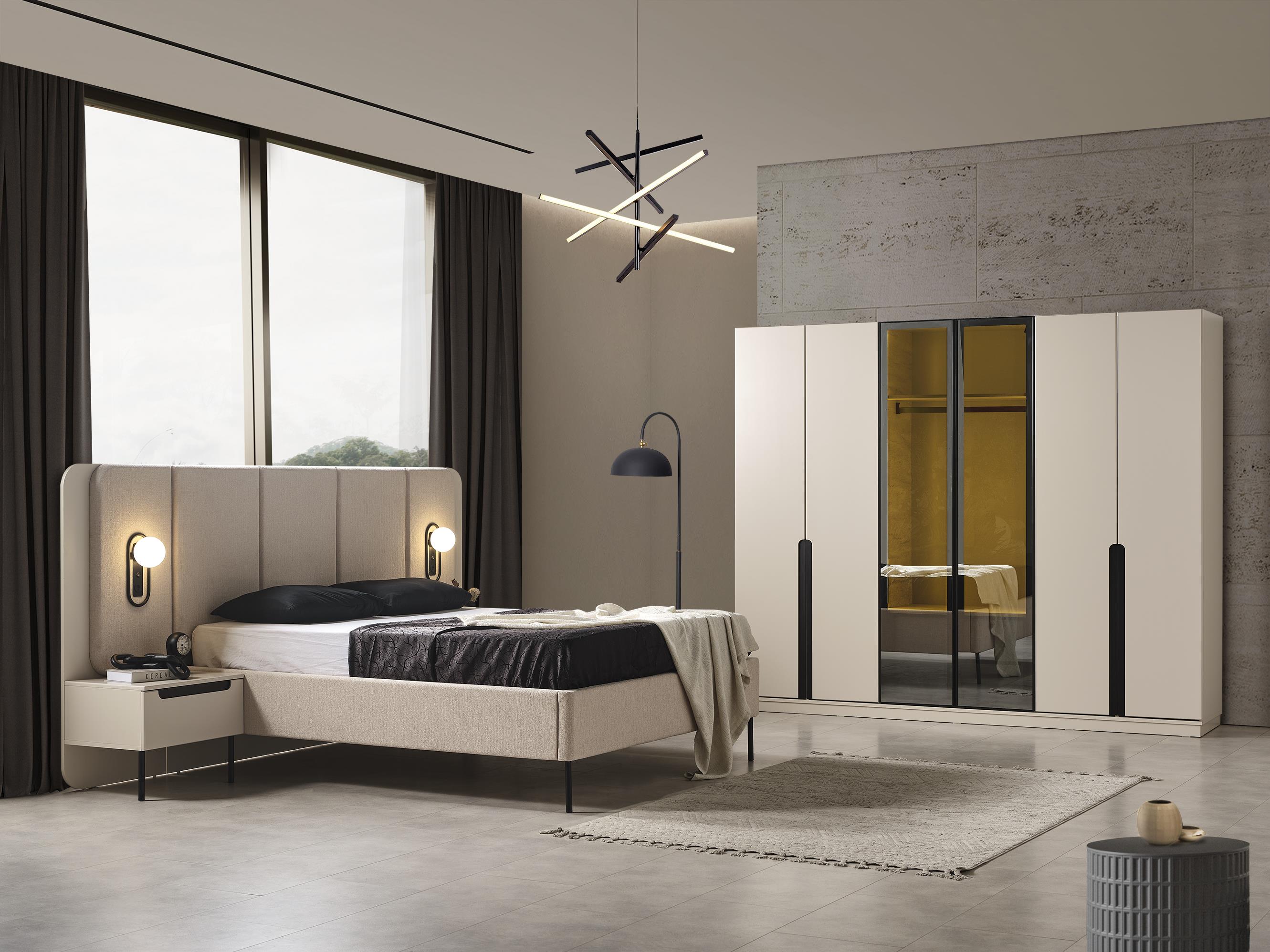 Dekorbizden Zara Siyah Yatak Odası Takımı 