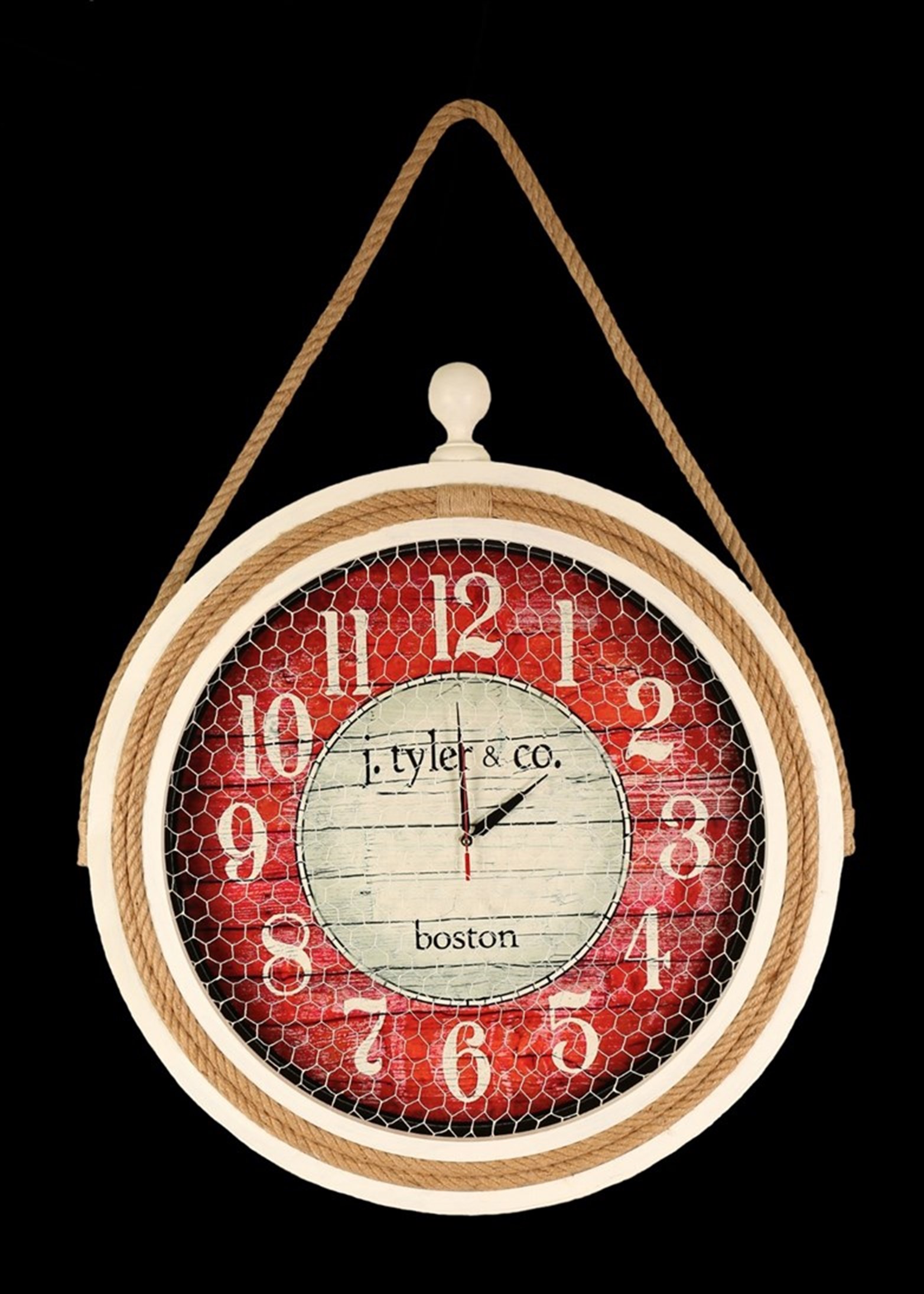 Halatlı Krem Saat 50 x 50 cm 
