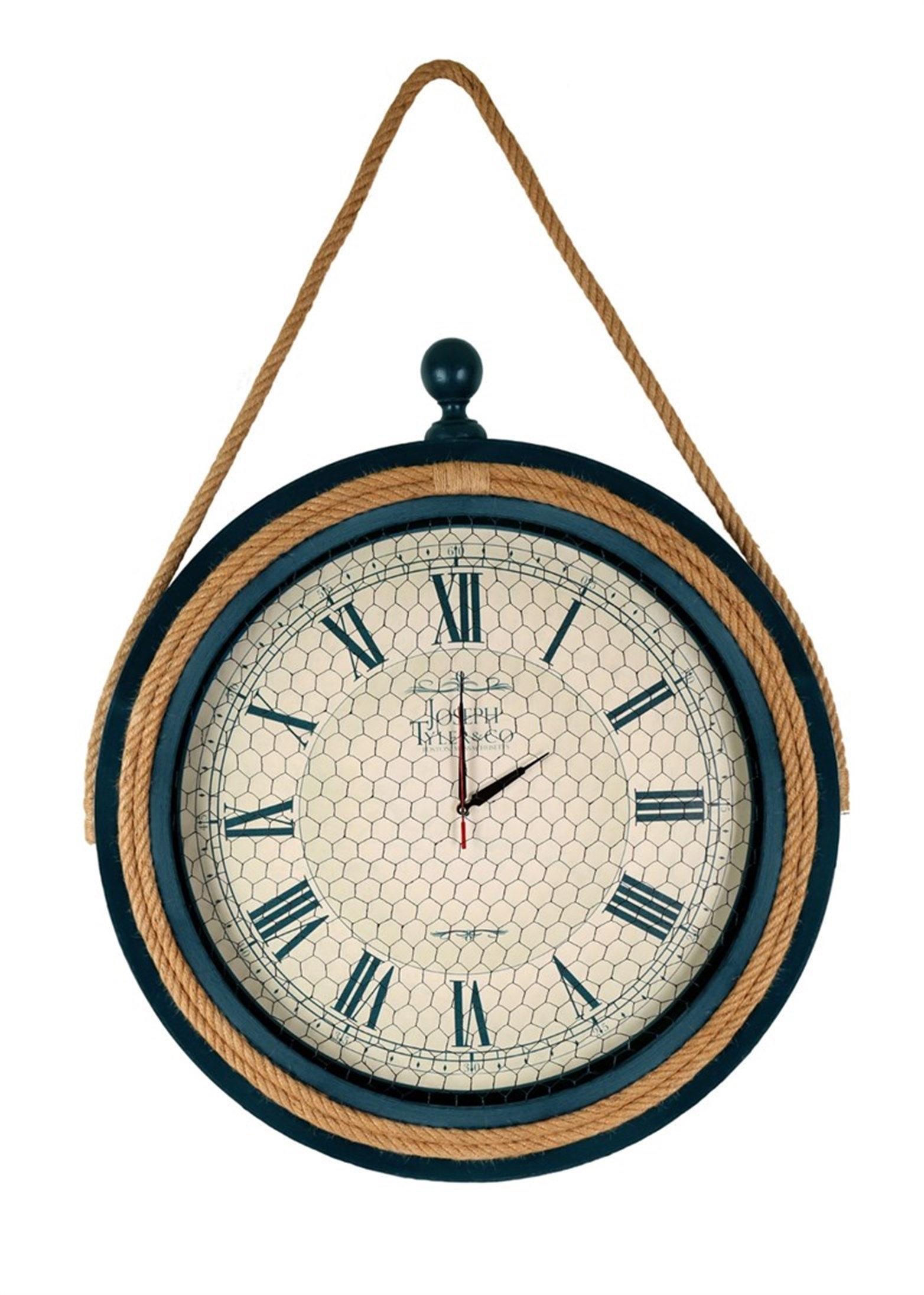 Halatlı Lacivert Saat 63 x 63 cm 