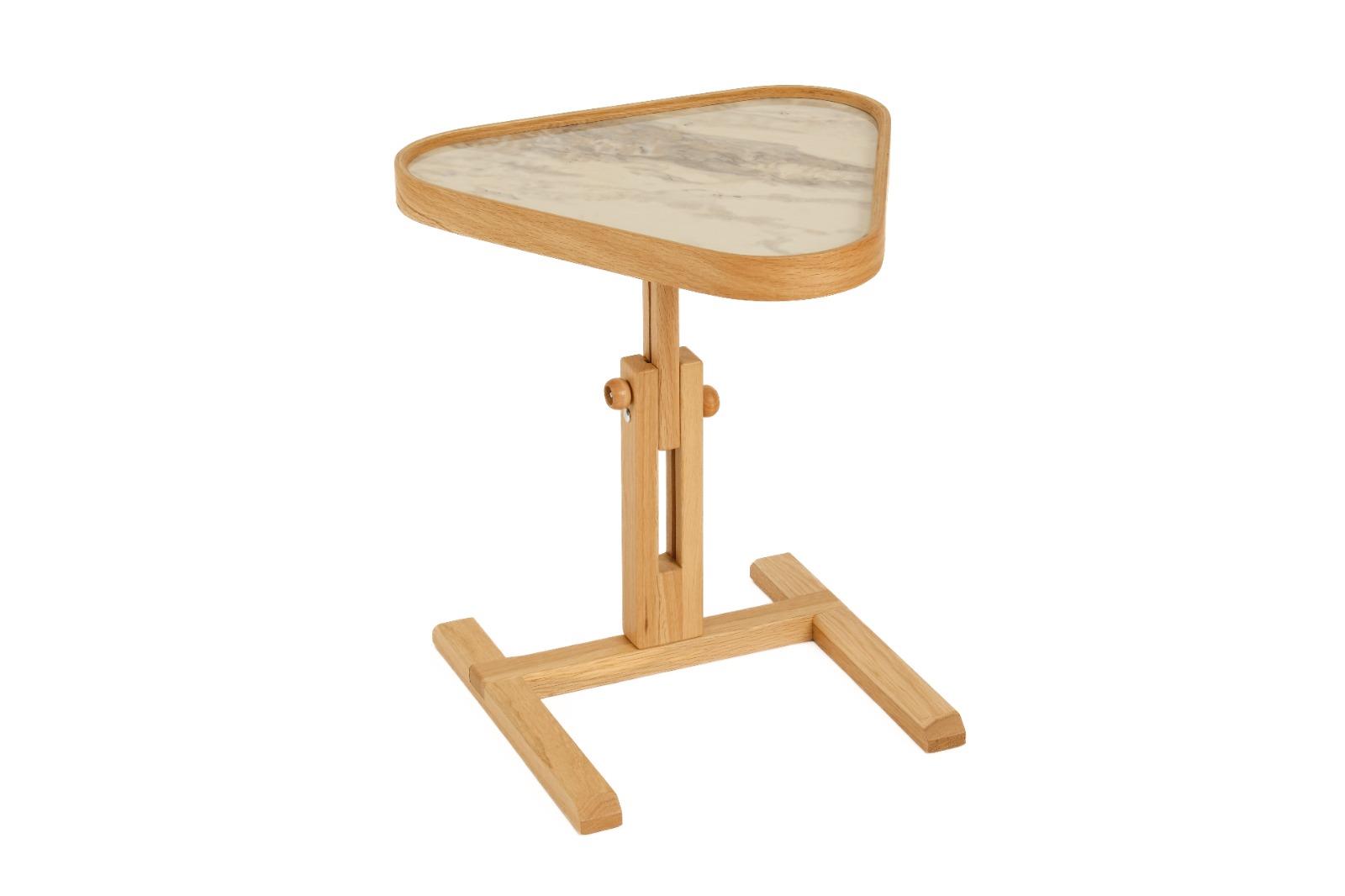 Opus Üçgen Meşe BM Yan Sehpa