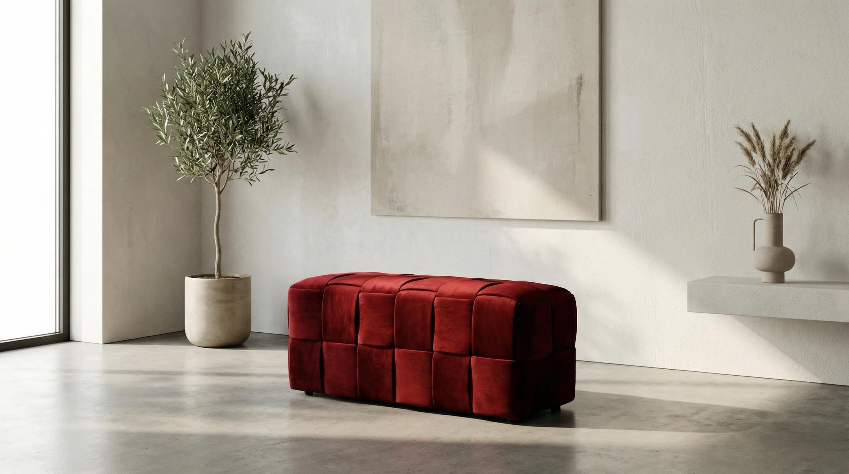 Roll Bench Koyu Kırmızı