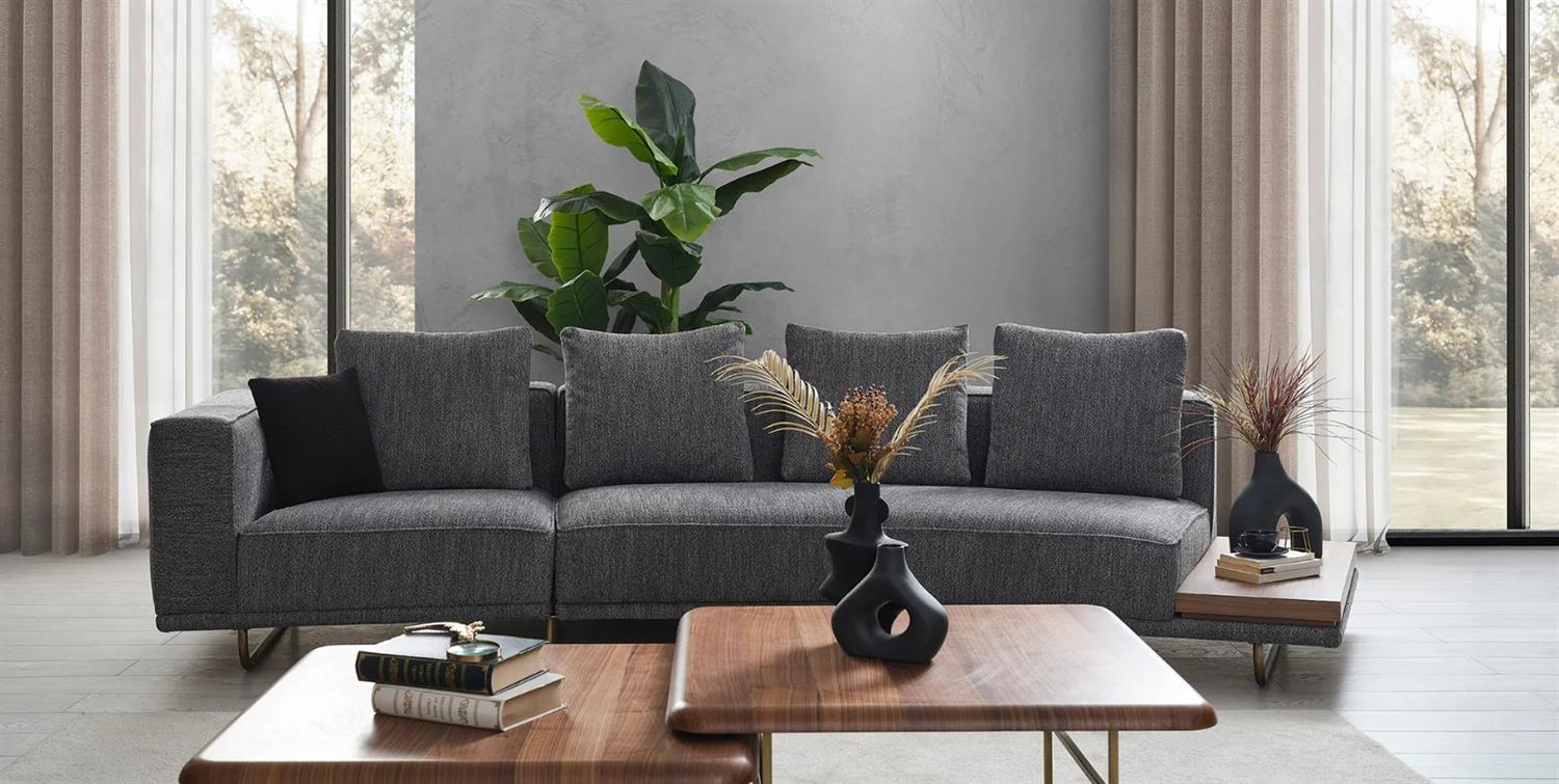 Solid Kırık Dörtlü Koltuk