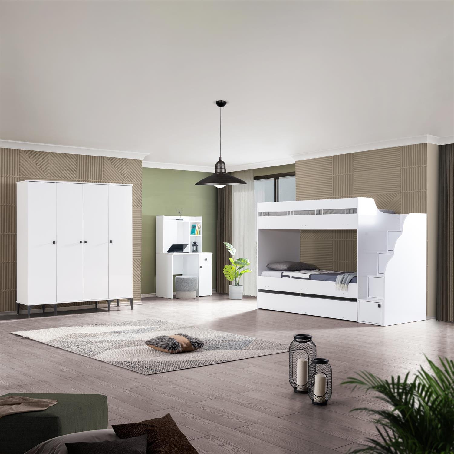 White 4'lü Complex Ranza Set