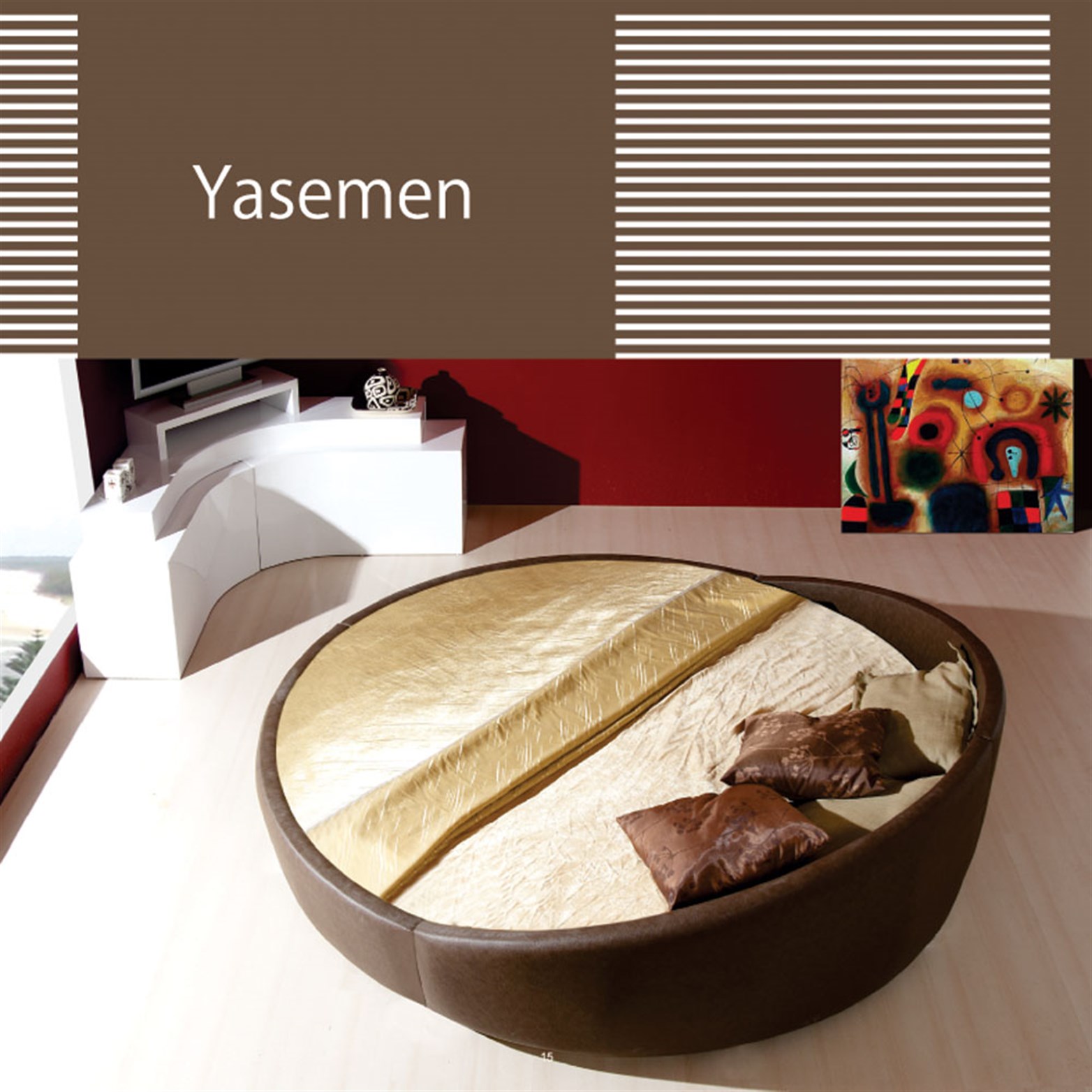 Yasemen Yuvarlak Karyola 