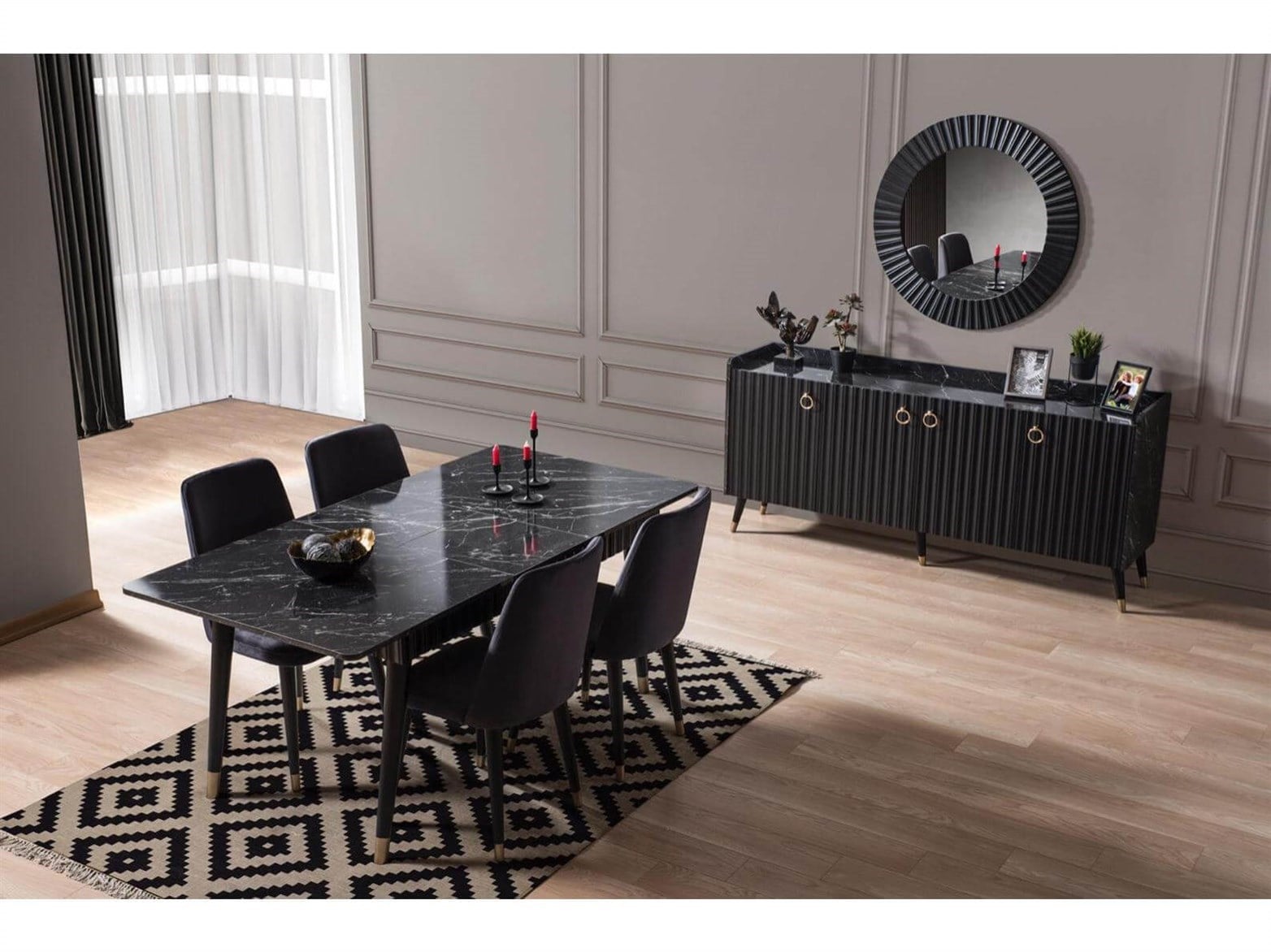 Zen Black (Açılır)Yemek Masası