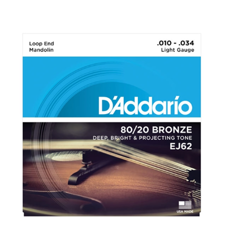 D'Addario EJ62 Mandolin Teli Bronze (10-34)