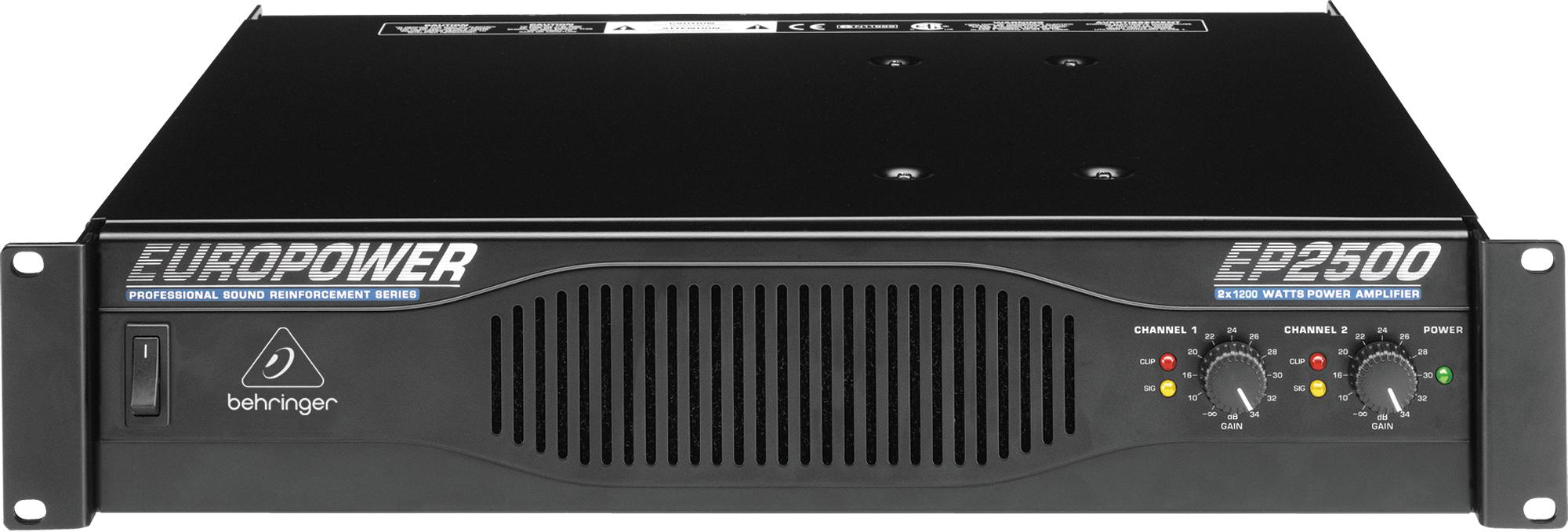 BEHRINGER EP2500 パワーアンプ ラックケース付き Behringer EP2500 2x1200W Power Amplifier | Medu Müzik Market