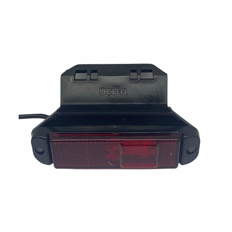 12V-24V YAN İKAZ LAMBASI KIRMIZI (3 LEDLİ) (130*32 MM) KRONE DORSE