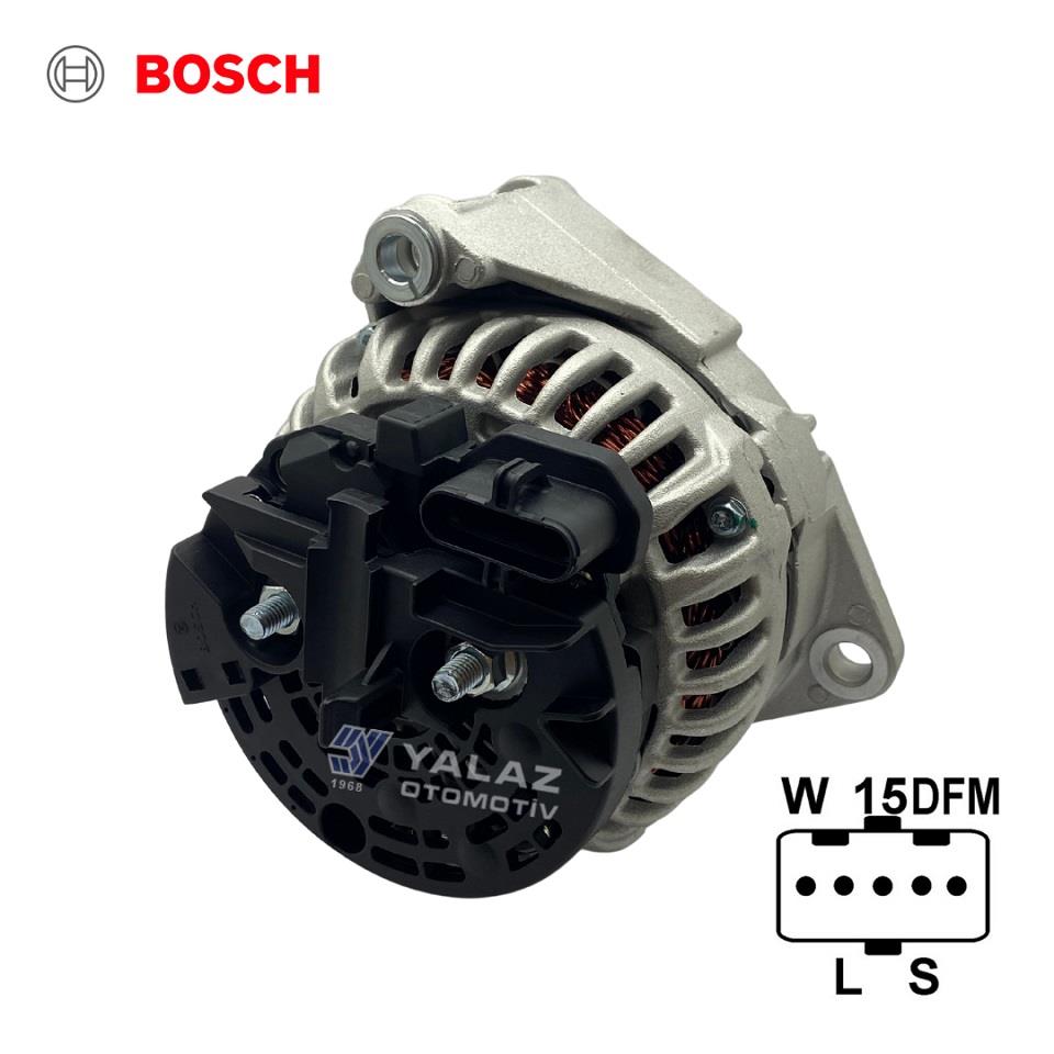 BOSCH 24V ALTERNATÖR DİNAMO 110 A (5 FİŞ SOKETLİ) (W-L-15-S-DFM) MAN TGA/TGL/TGM/TGS