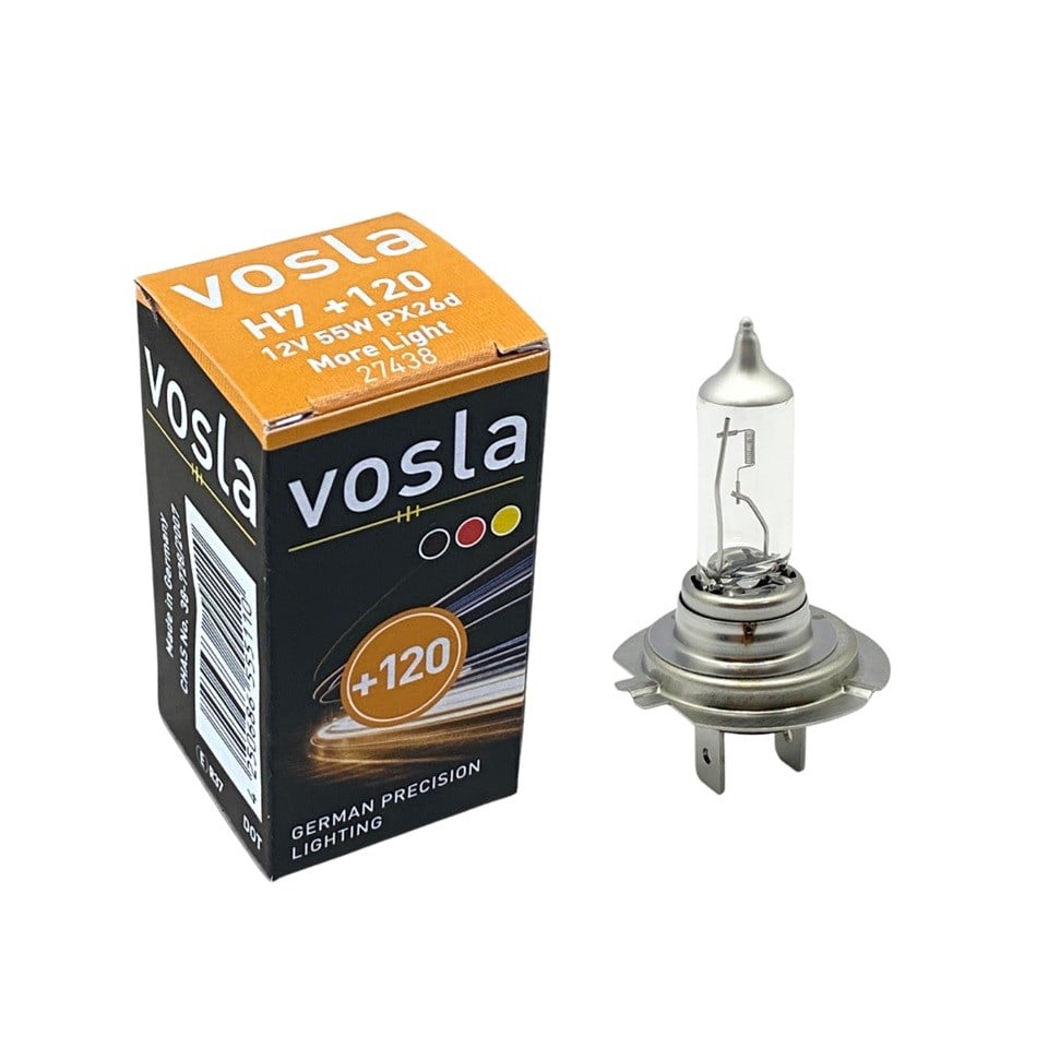 VOSLA 12V H7 AMPUL 55W %120 FAZLA IŞIK GERMANY