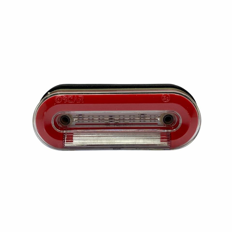 12V-24V İKAZ-POZİSYON LAMBASI (PLAKA LAMBASI) (3 FONKSİYONLU) (KIRMIZI NEON LEDLİ) (120*44 MM)
