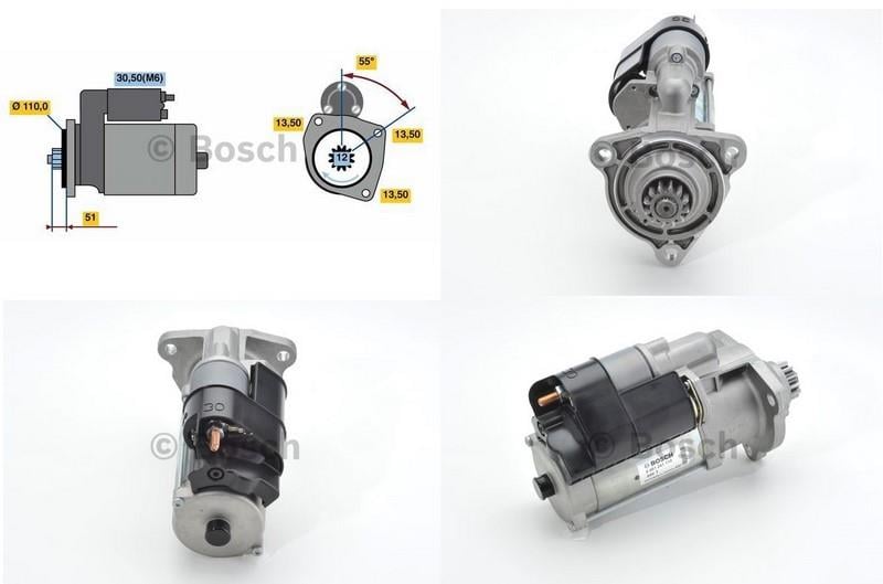 BOSCH 24V MARŞ MOTORU 12 DİŞ 5.5 KW DAF