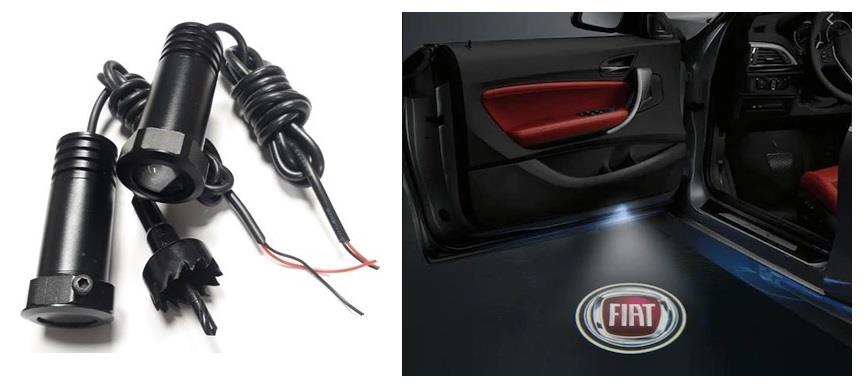 KAPI ALTI LOGO LAZER IŞIK LED 3D (FIAT) (2 AD)