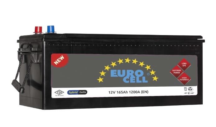 EUROCELL 12V 165 AH AKÜ 1200 A (EN) (513*222*223) (TIRNAKLI)