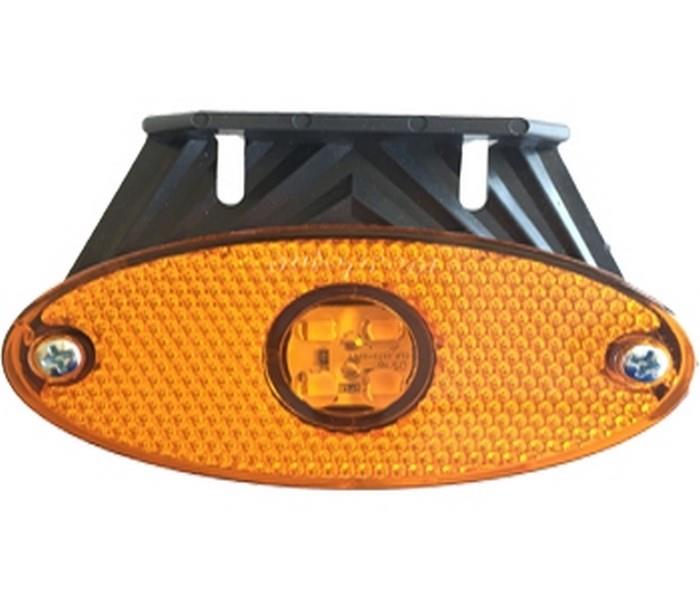 12V-24V YAN SİNYAL LAMBASI DORSE SİDE MARKER SARI OVAL (4 LEDLİ)